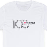 100th Anniversary Center Chest Logo Tee - White - CLEARANCE