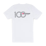 100th Anniversary Horizontal Back Logo Tee - White - CLEARANCE