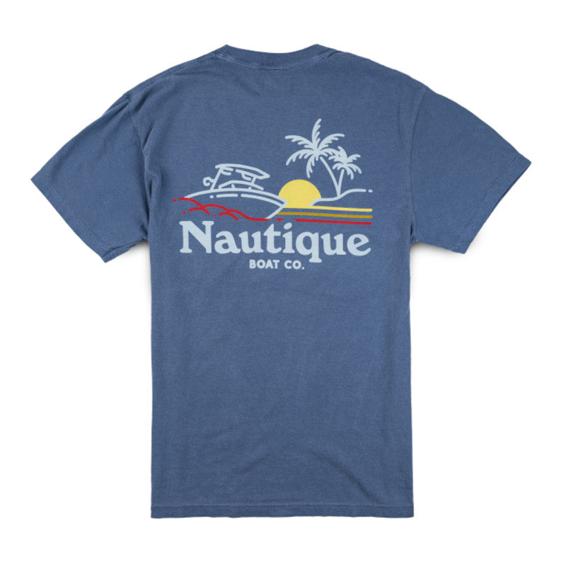 Neon Lights Tee - Blue Jean