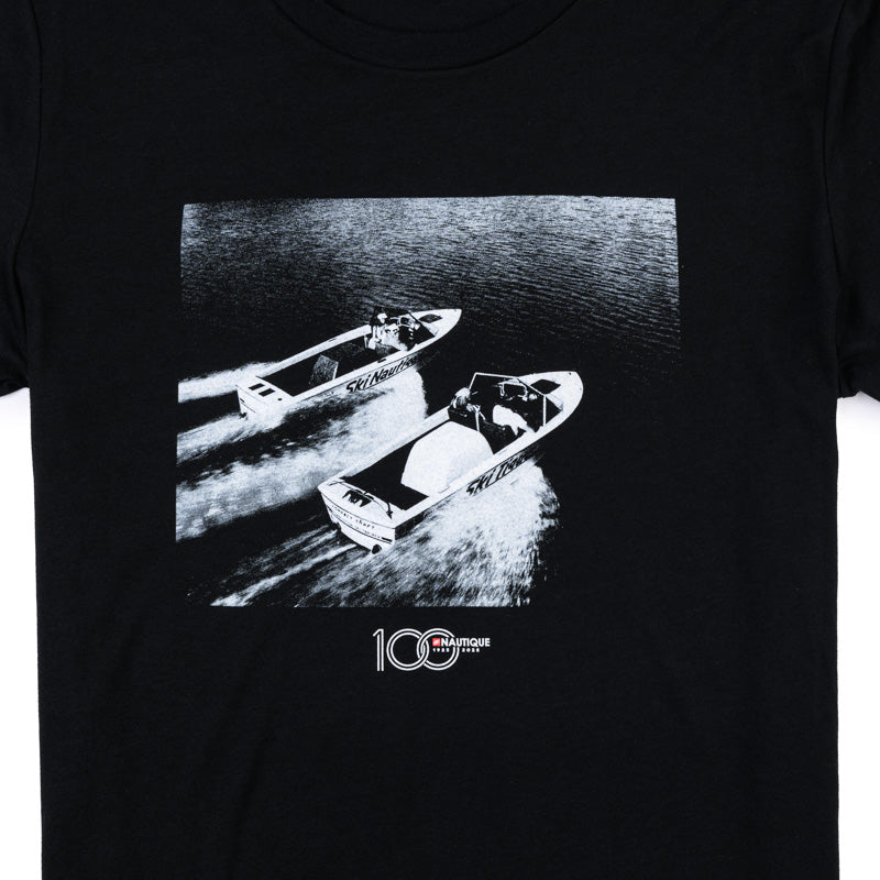 100th Anniversary Tee - Vintage 1978-1980 Era Ski Nautiques - Black - CLEARANCE