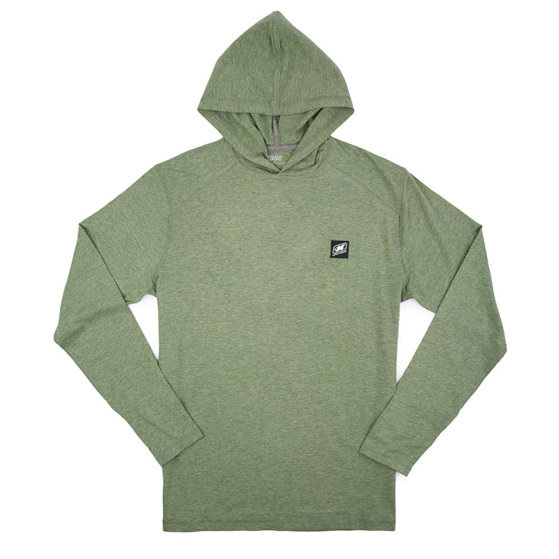 TASC Carrollton LS Hoodie Tee - Kelp Green Heather