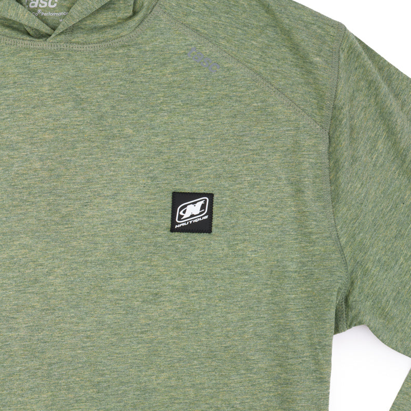 TASC Carrollton LS Hoodie Tee - Kelp Green Heather