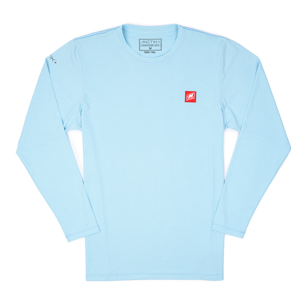 Anetik LS Pro Tech Crew Tee - Sky Blue Heather