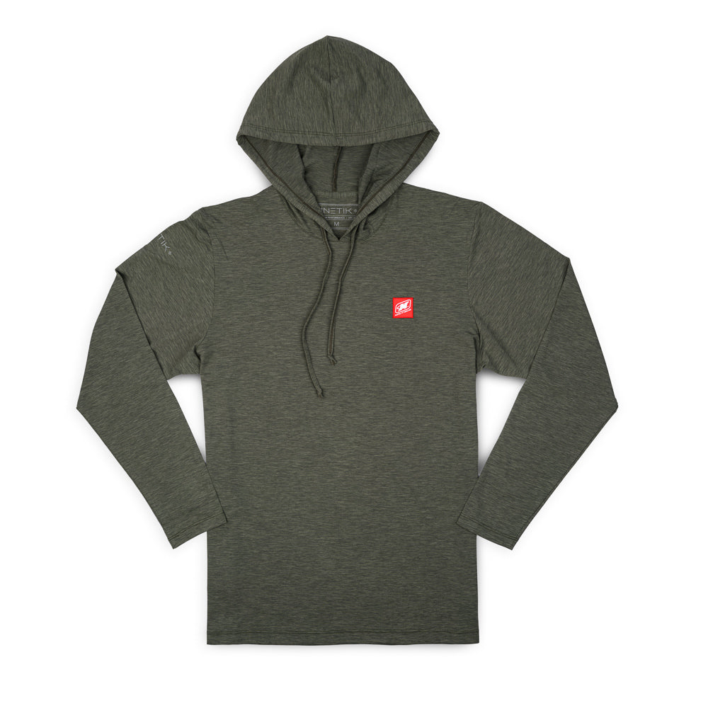 Anetik Tech LS Hoodie Tee - Dark Olive Heather