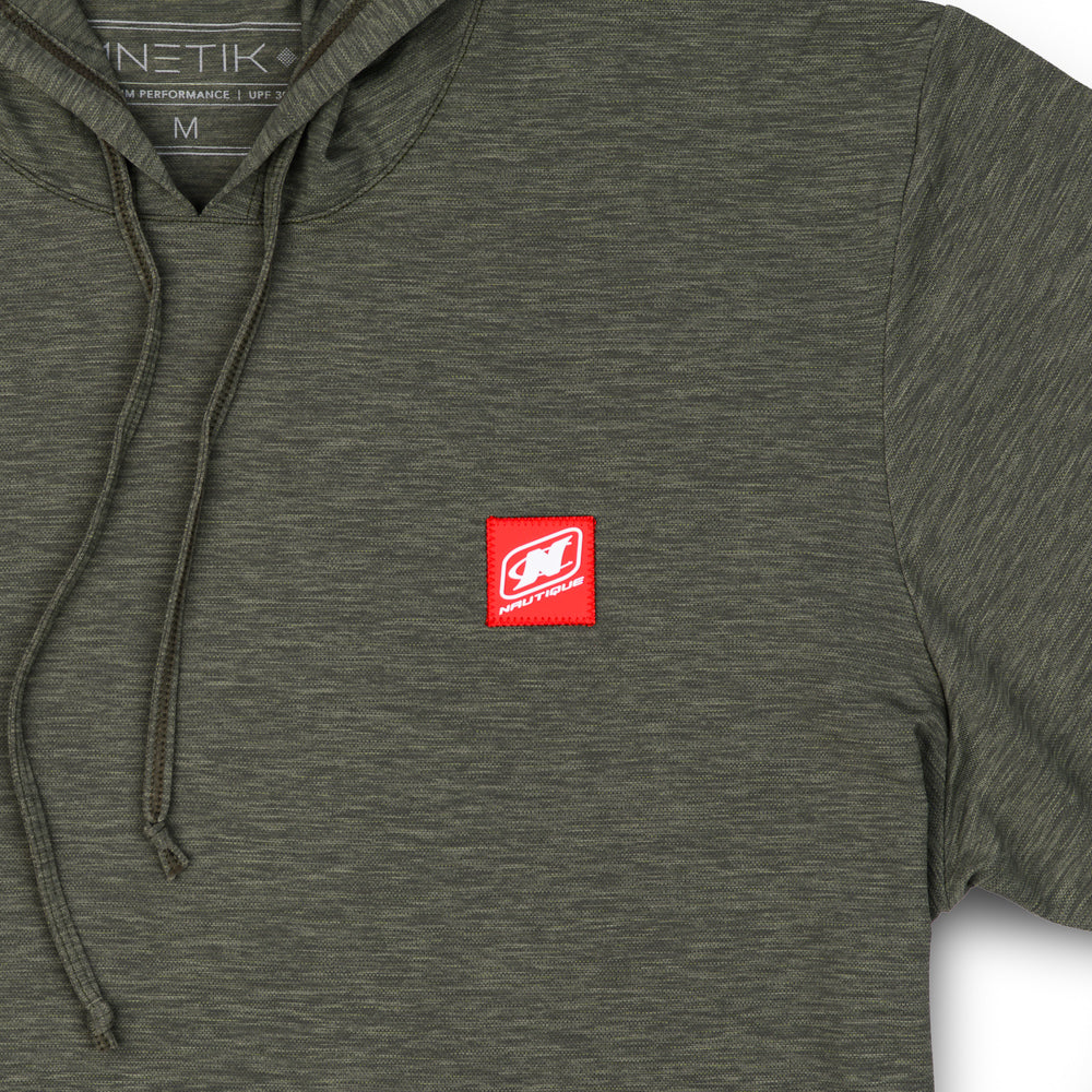 Anetik Tech LS Hoodie Tee - Dark Olive Heather