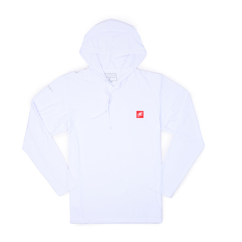 Anetik Tech LS Hoodie Tee - White Heather