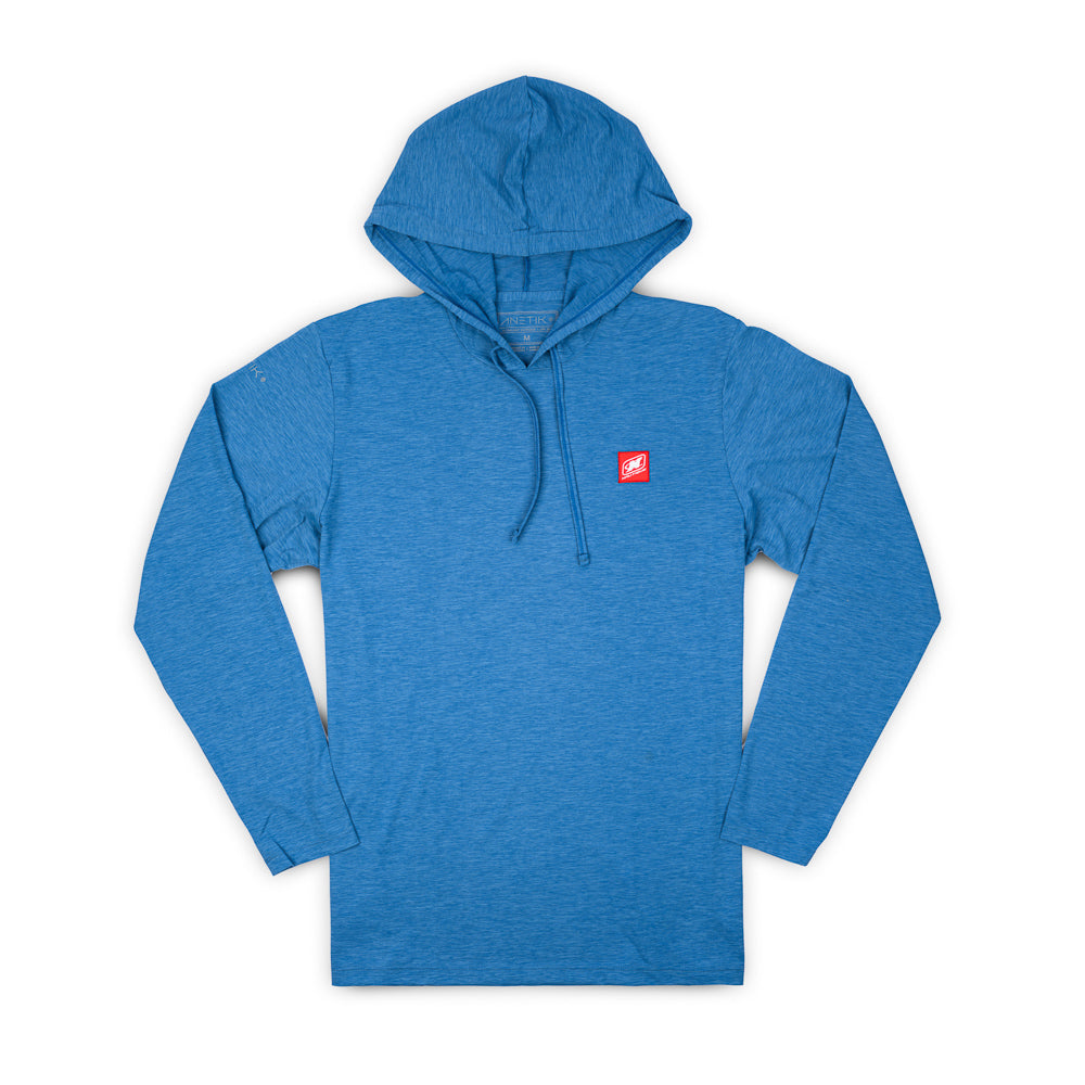 Anetik Tech LS Hoodie Tee - Bahama Blue Heather