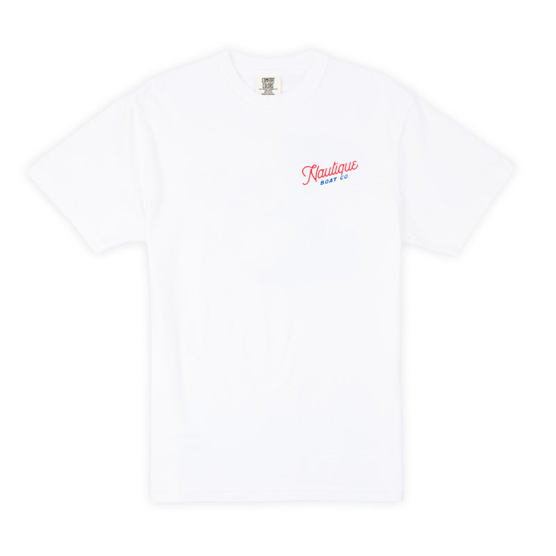Patriotic Skiers SS Tee - White