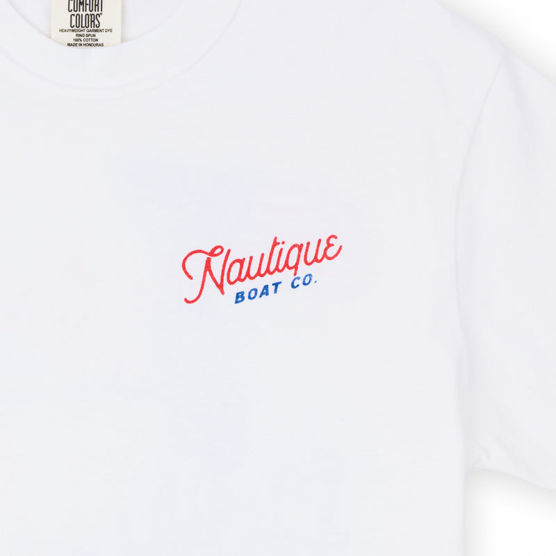 Patriotic Skiers SS Tee - White