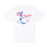 Patriotic Skiers SS Tee - White