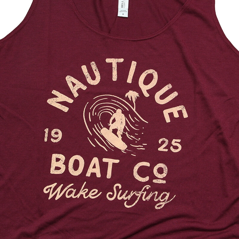 Women's Wake Surfing Tank - Maroon - CLEARANCE