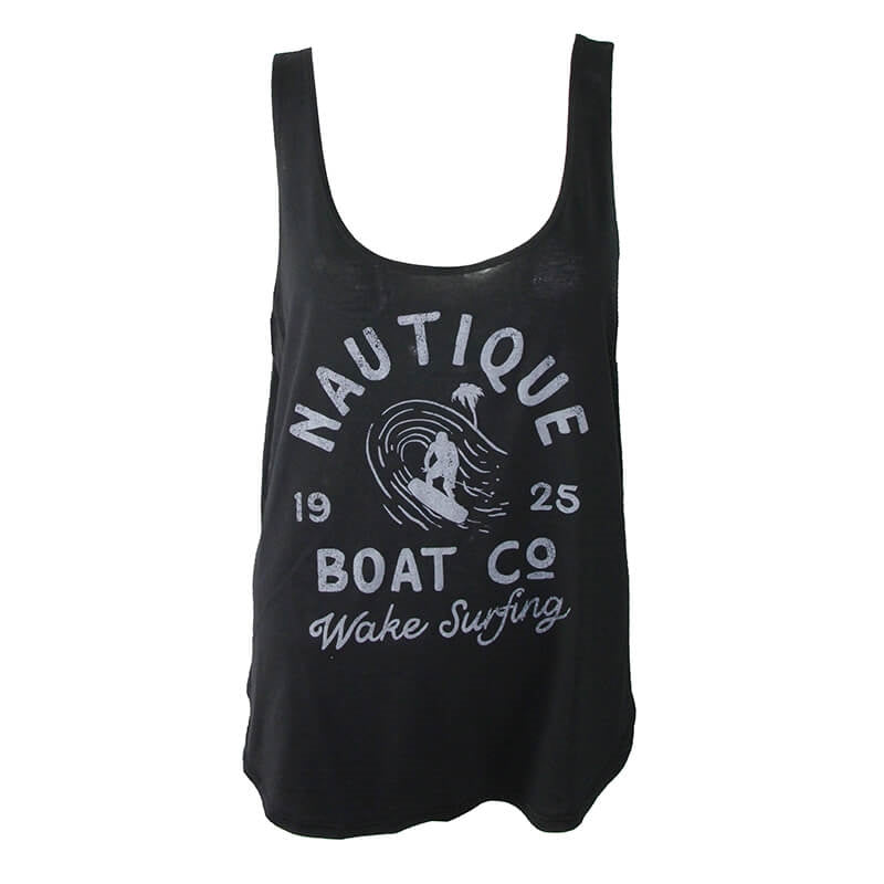 Women's Wake Surfing Tank - Black - CLEARANCE