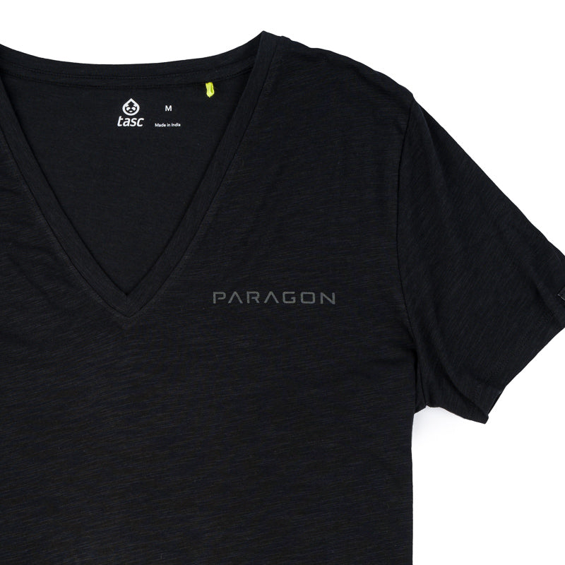 Women's Paragon TASC V-Neck Tee - Black - CLEARANCE