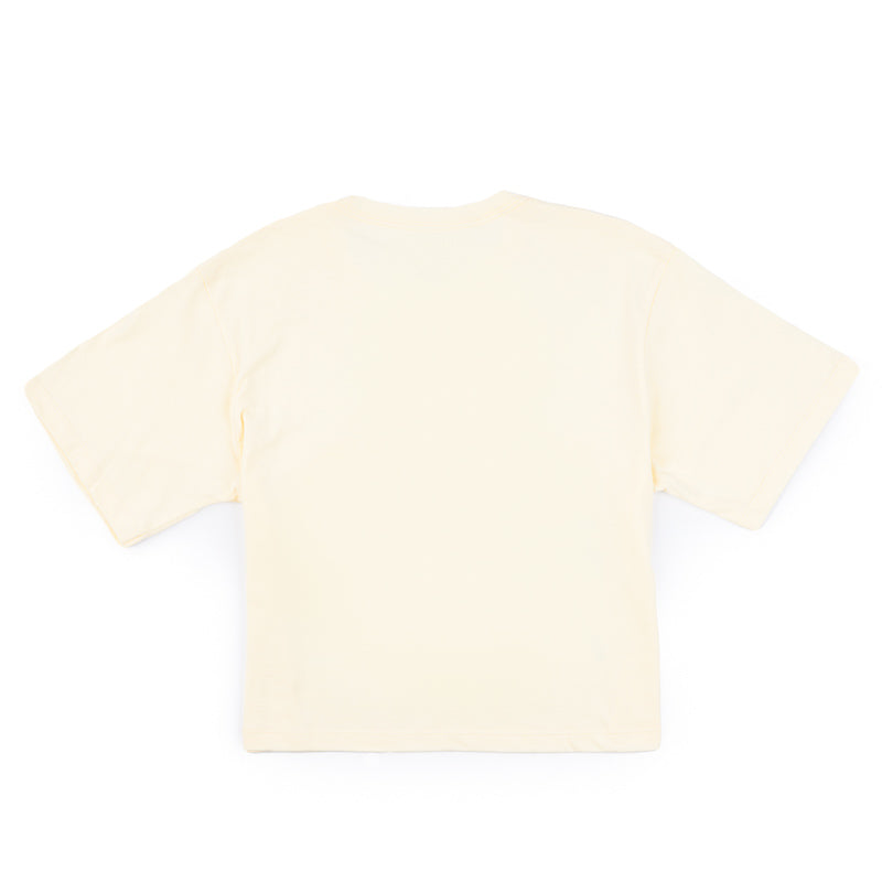 Women's Sunset Vibes Crop Tee - Creme