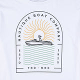 Women's Wavy Days Crop Tee - White