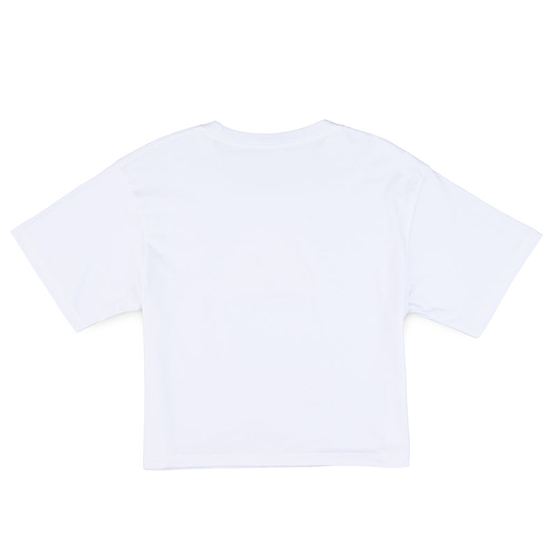 Women's Wavy Days Crop Tee - White