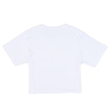 Women's Wavy Days Crop Tee - White