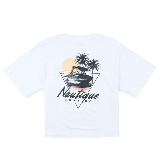 Women's Glow Crop Tee - White