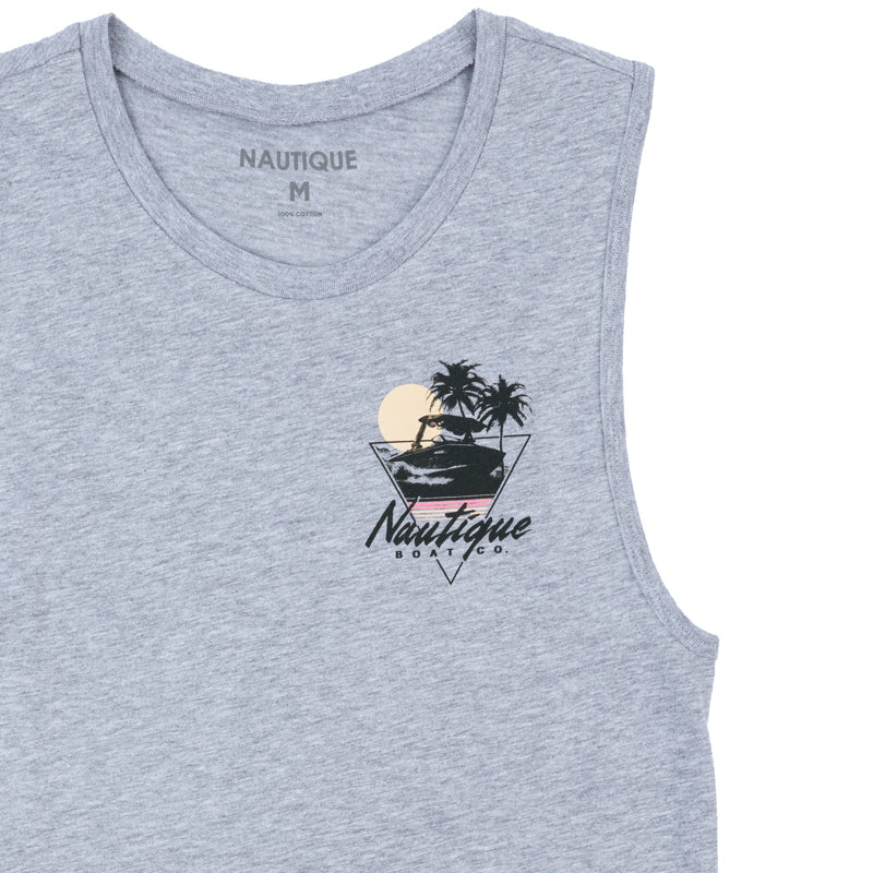 Women's Glow Muscle Tank - Athletic Heather