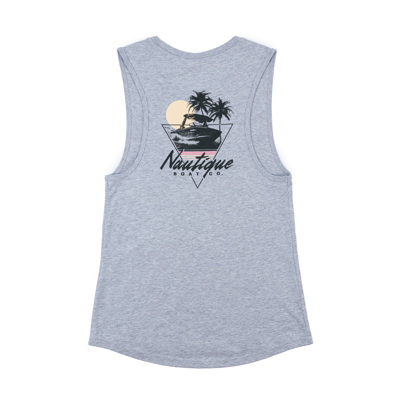 Women's Glow Muscle Tank - Athletic Heather