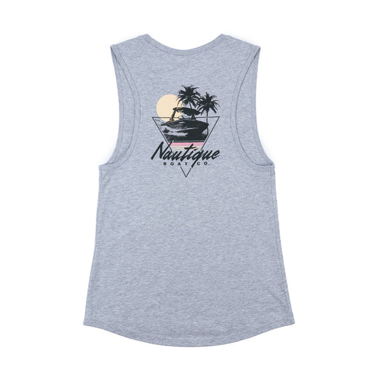 Women's Glow Muscle Tank - Athletic Heather