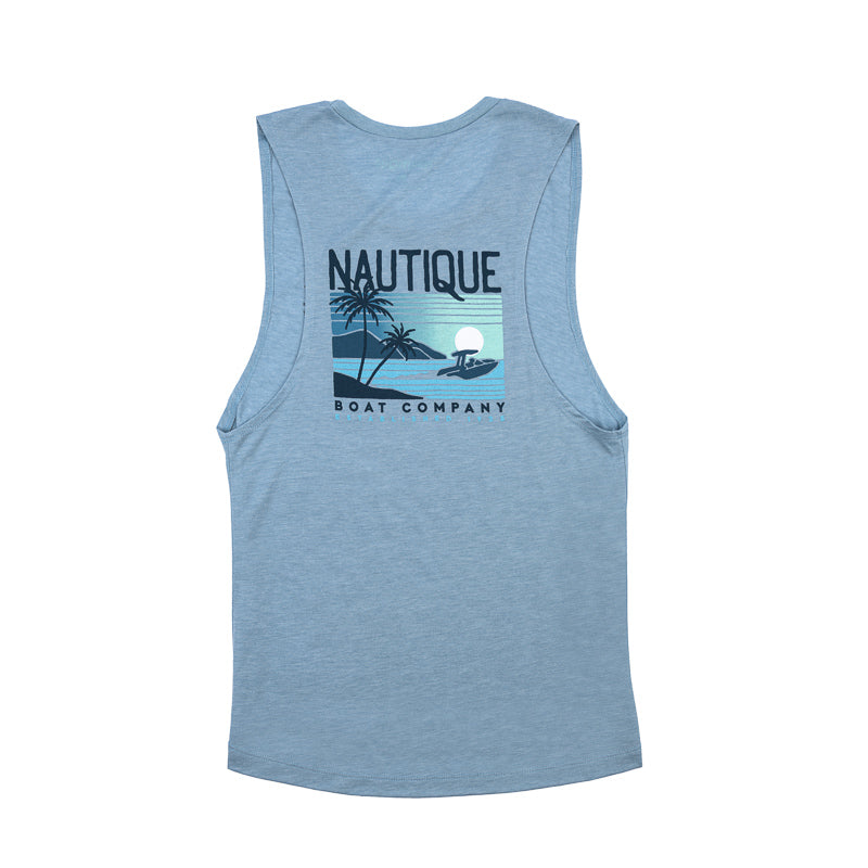 Women's Wander Muscle Tank - Stonewash Green