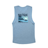 Women's Wander Muscle Tank - Stonewash Green