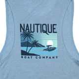 Women's Wander Muscle Tank - Stonewash Green