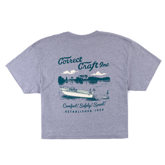 Women's Correct Craft Inc Crop Tee - Heather Grey