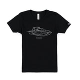 Youth Paragon Design Concept Tee - Side Profile - Black - CLEARANCE