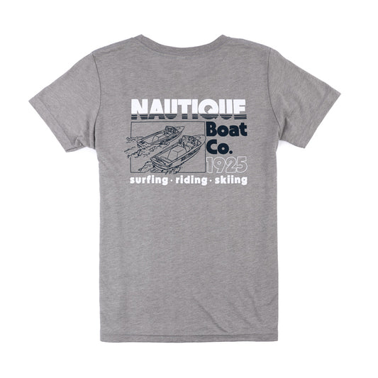 Youth Vintage Ski Tique Tee - Athletic Grey