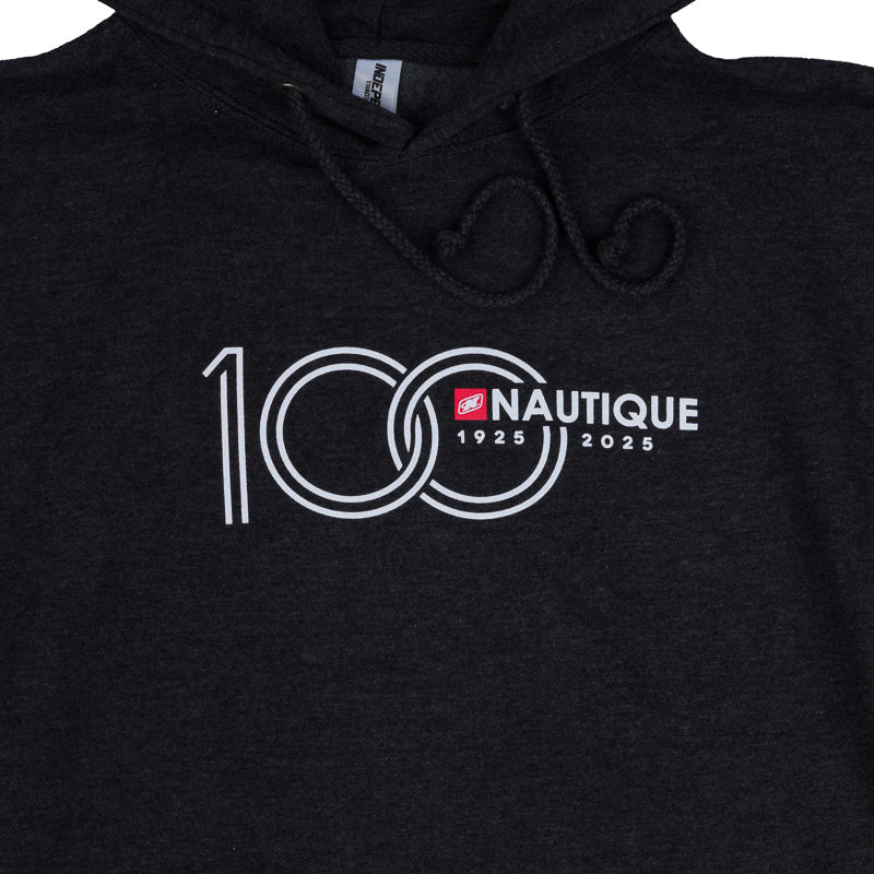 100th Anniversary Hooded Sweatshirt w/Printed Logo - Charcoal Heather
