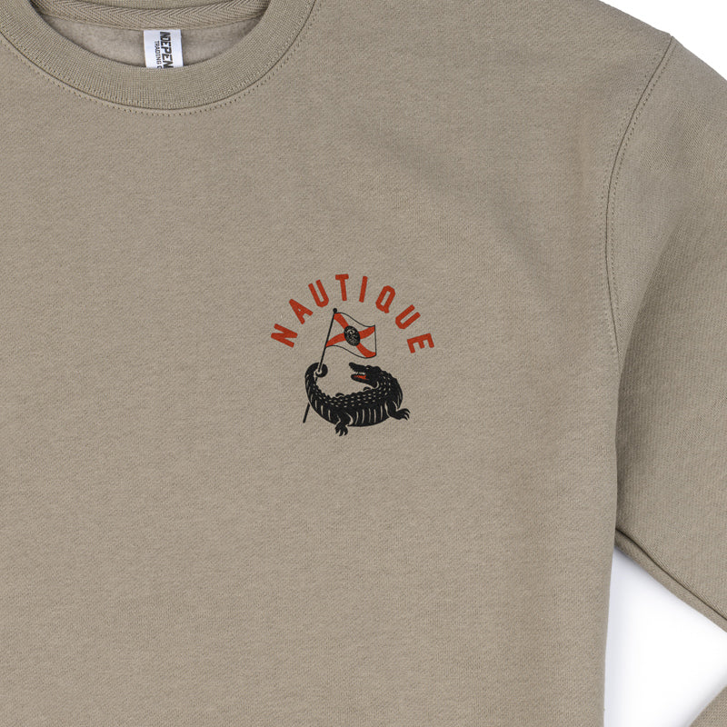 Florida Flag Crew Sweatshirt - Cement - CLEARANCE