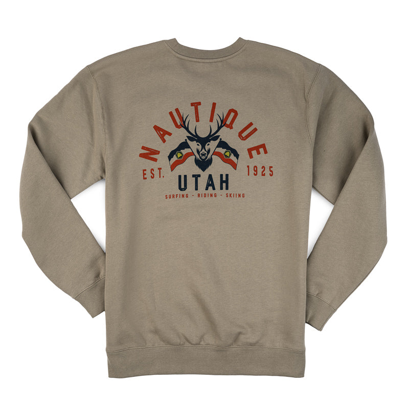 Utah Crew Sweatshirt - Cement - CLEARANCE