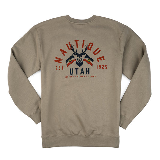 Utah Crew Sweatshirt - Cement