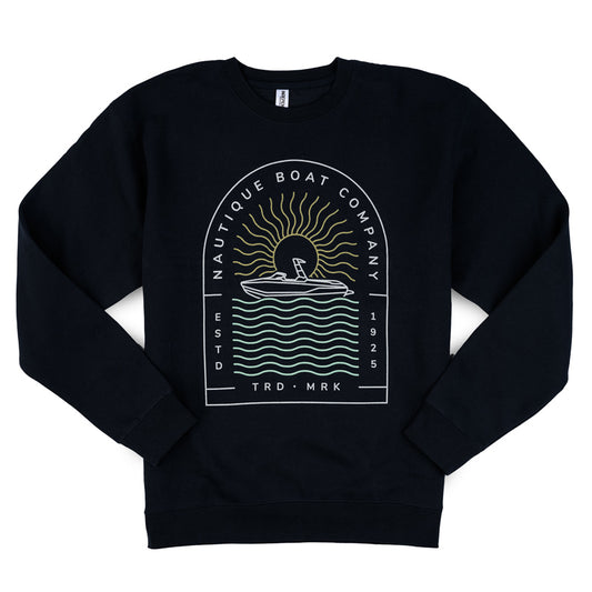 Wavy Days Crewneck Sweatshirt - Navy