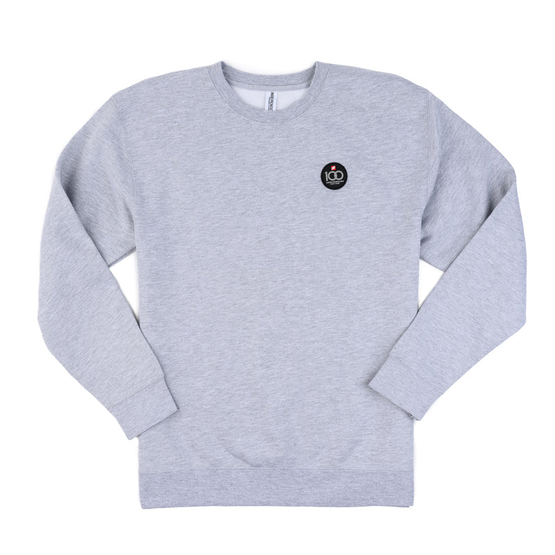 Men's 100th Anniversary Crew Sweatshirt - Heather Grey