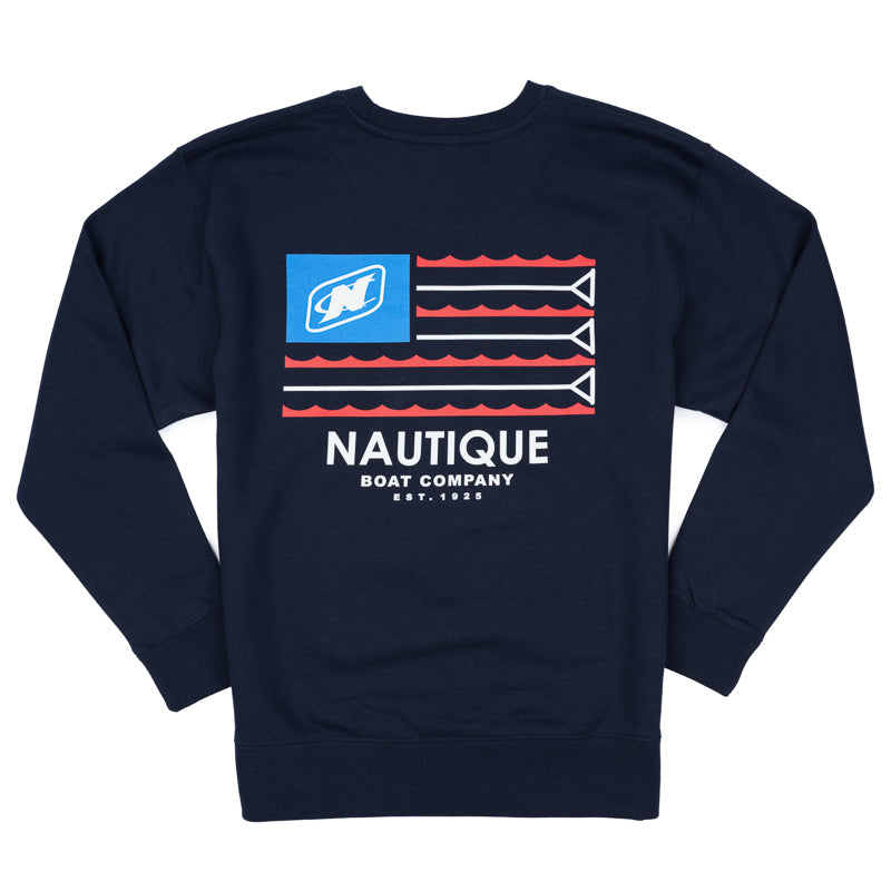 Flag Crewneck Sweatshirt - Navy