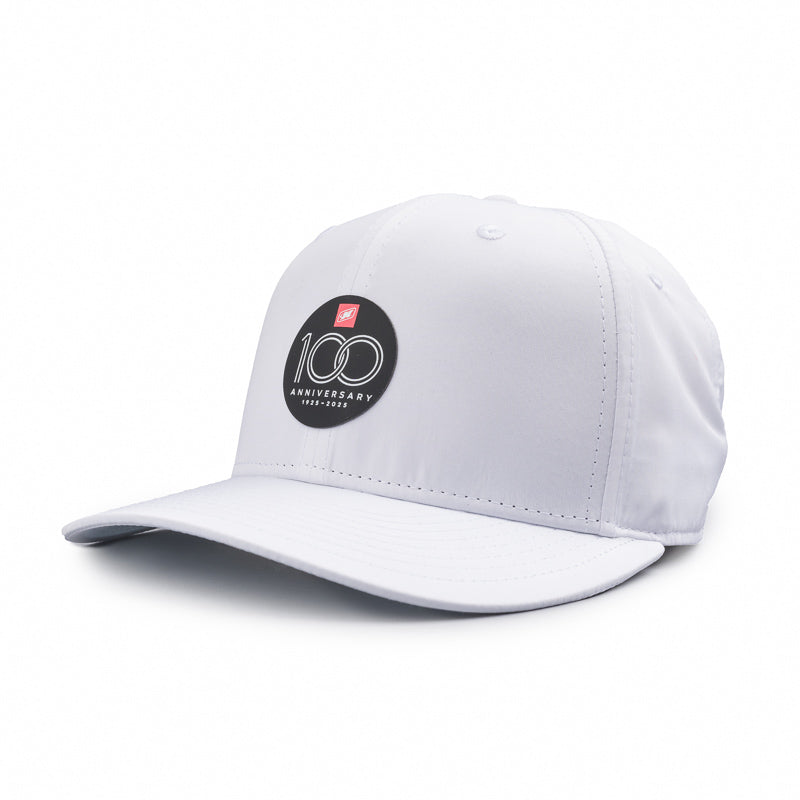 100th Anniversary Nylon Performance Cap - White