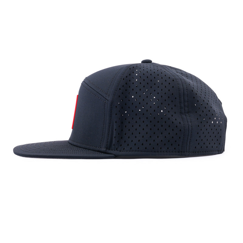 Melin Trenches Cap - Black (Red Patch)