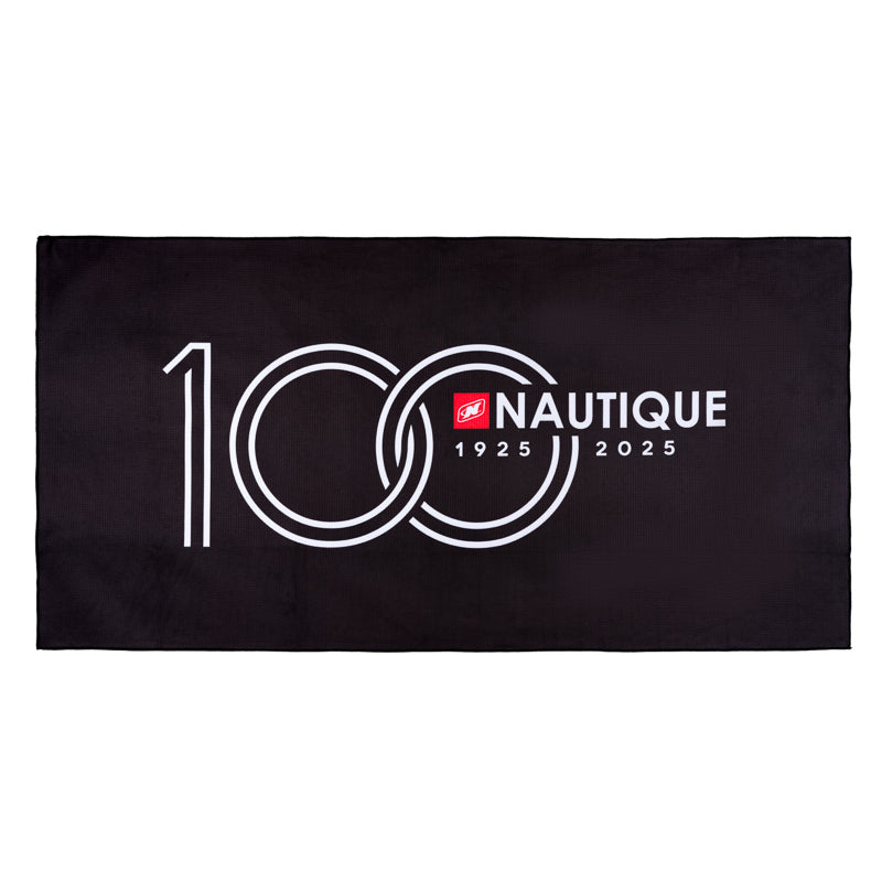 100th Anniversary Sublimated Beach Towel - Black